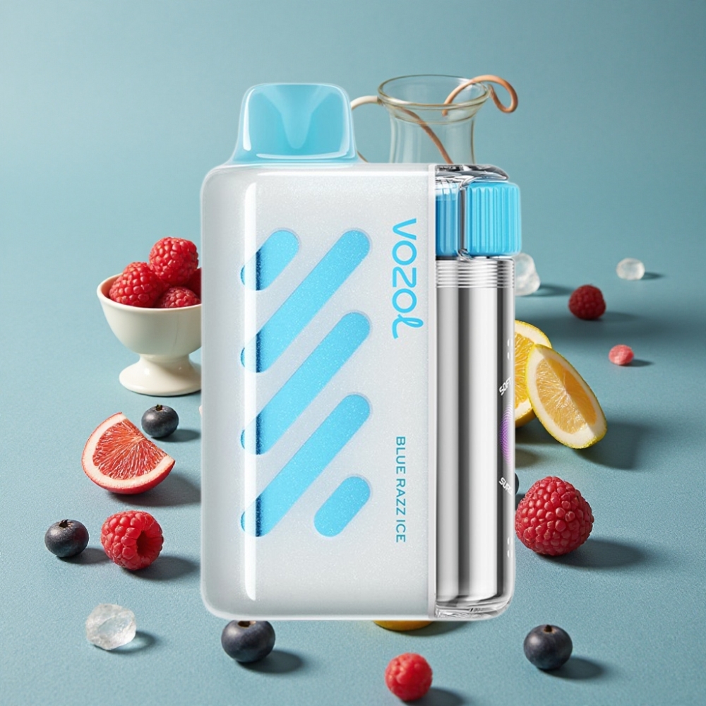 VOZOL VISTA 40000 Puffs Vape Recargable MTL 1000mAh Sabor Frambuesa Azul Hielo