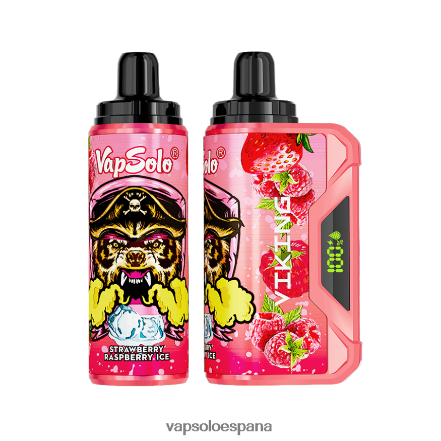 Vapsolo Al Por Mayor - VapSolo VIKING vaporizador desechable hielo de fresa y frambuesa 48220645